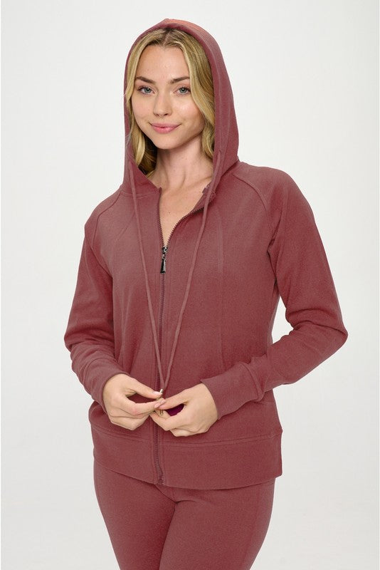 Basic Casual Active Hoodie Set