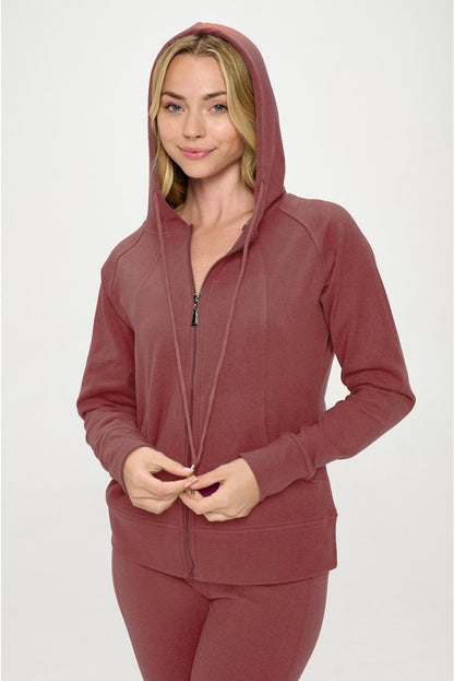 Basic Casual Active Hoodie Set