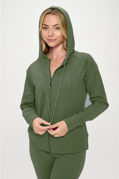 Basic Casual Active Hoodie Set