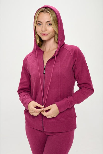 Basic Casual Active Hoodie Set