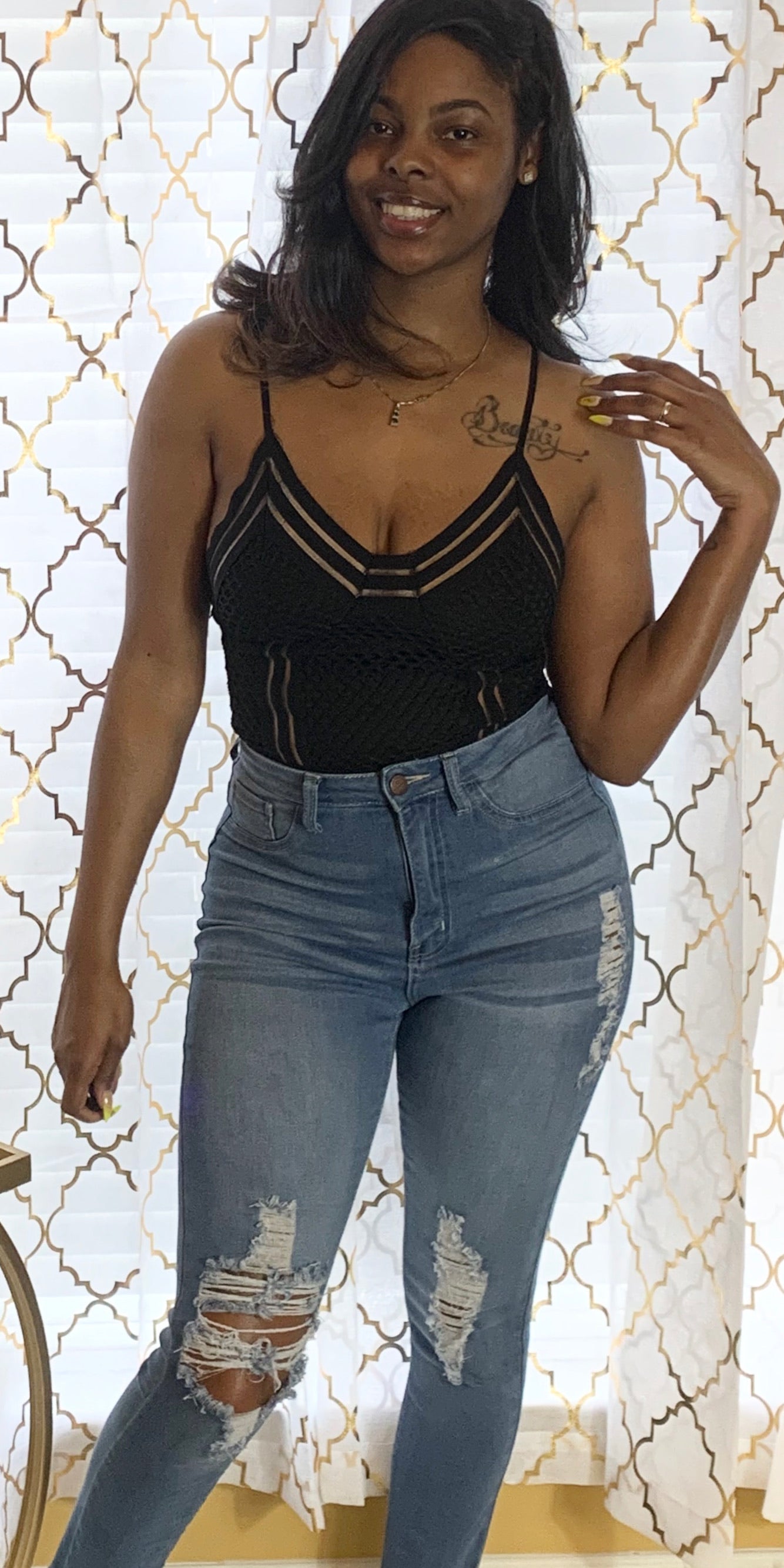 Body Me Up Bodysuit-black