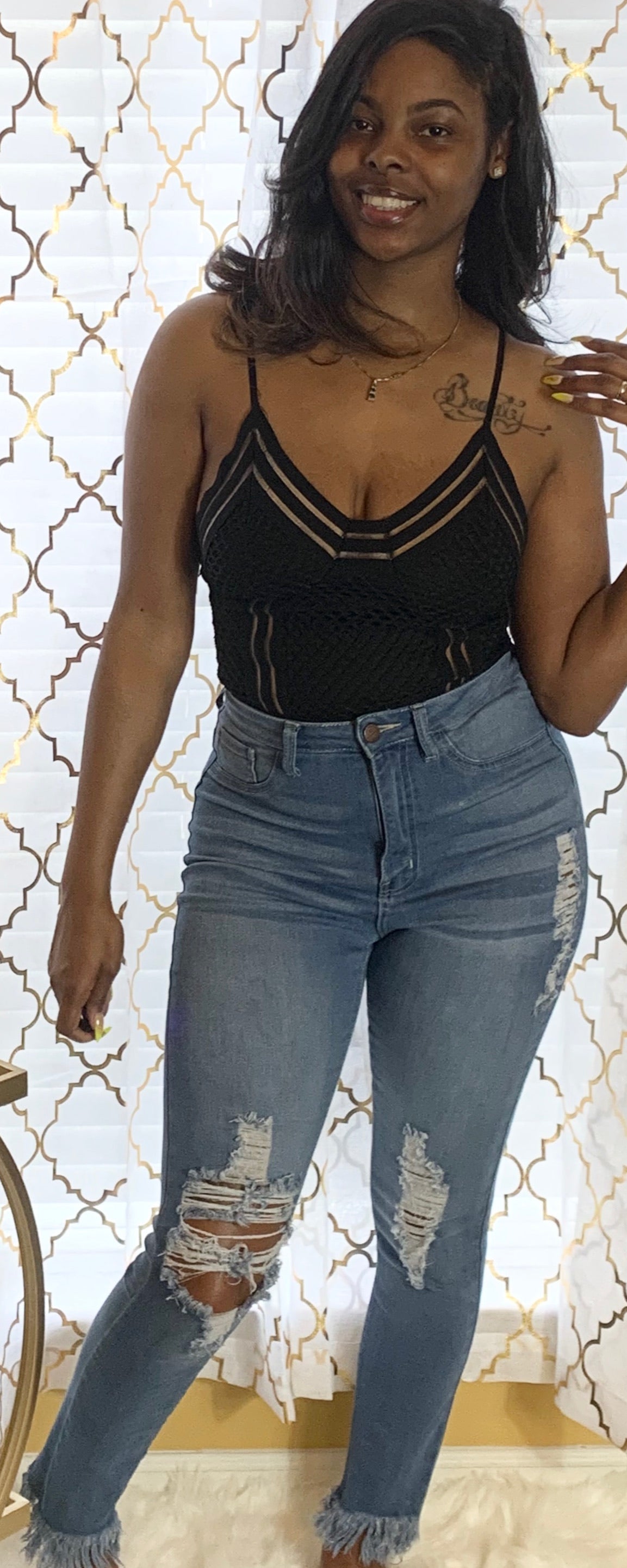 Body Me Up Bodysuit-black