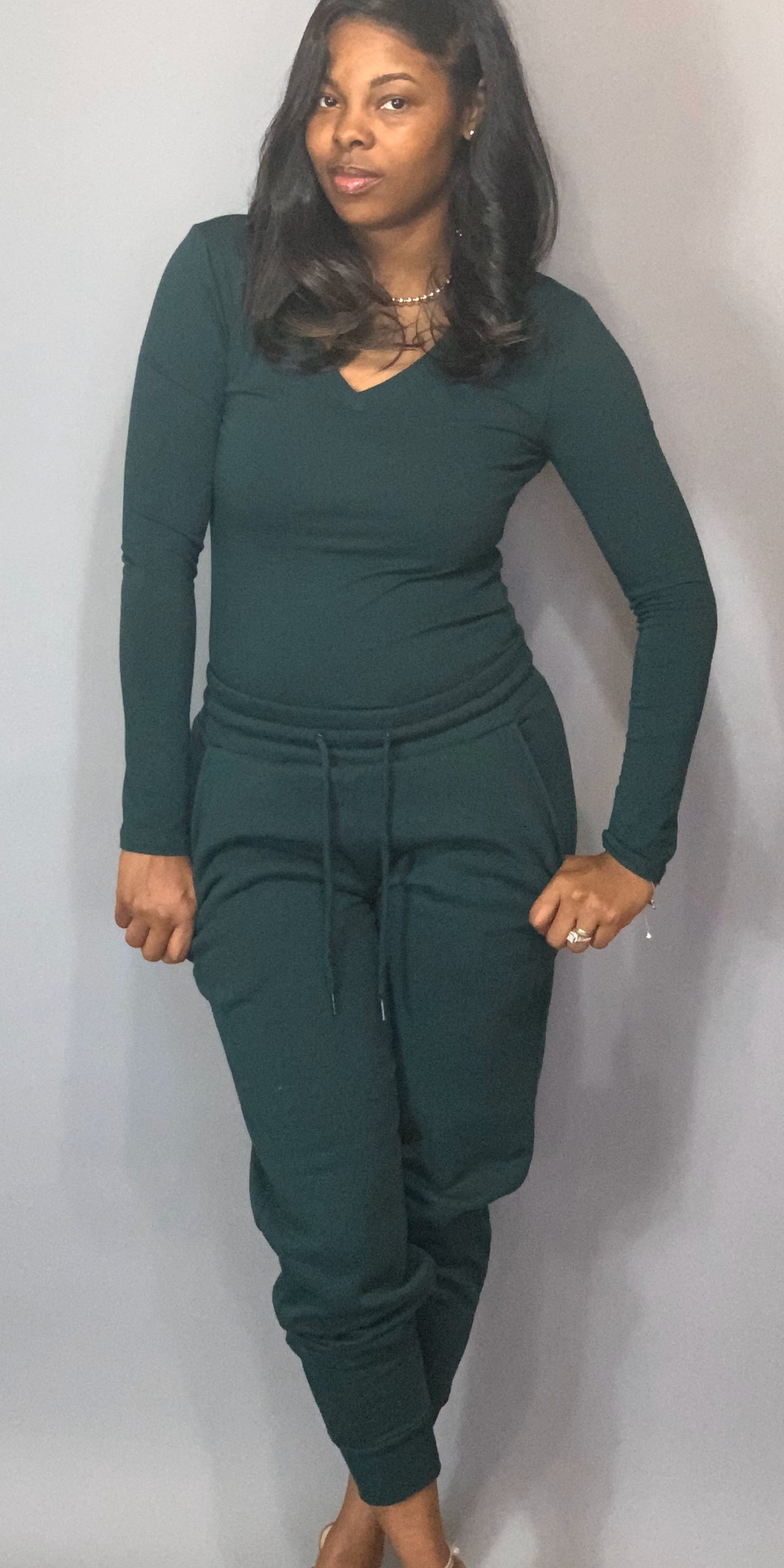 Basic T-shirt-Hunter Green