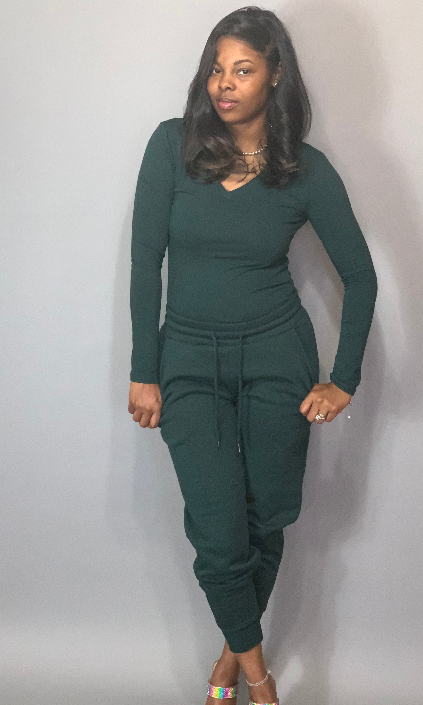 Basic T-shirt-Hunter Green