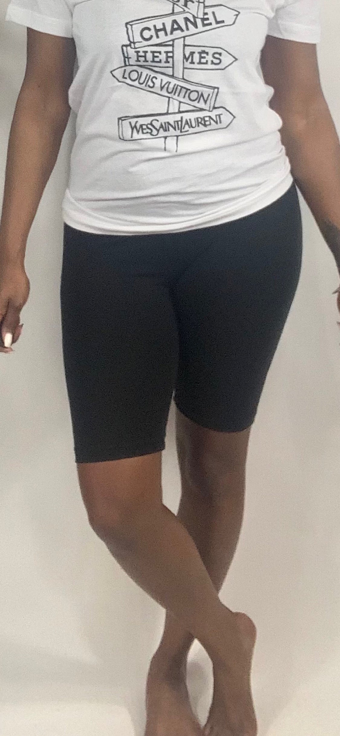 Cotton Bermuda Shorts-Black