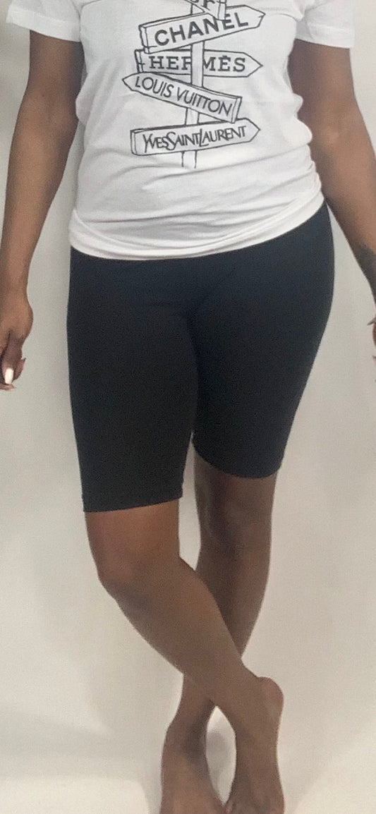 Cotton Bermuda Shorts-Black