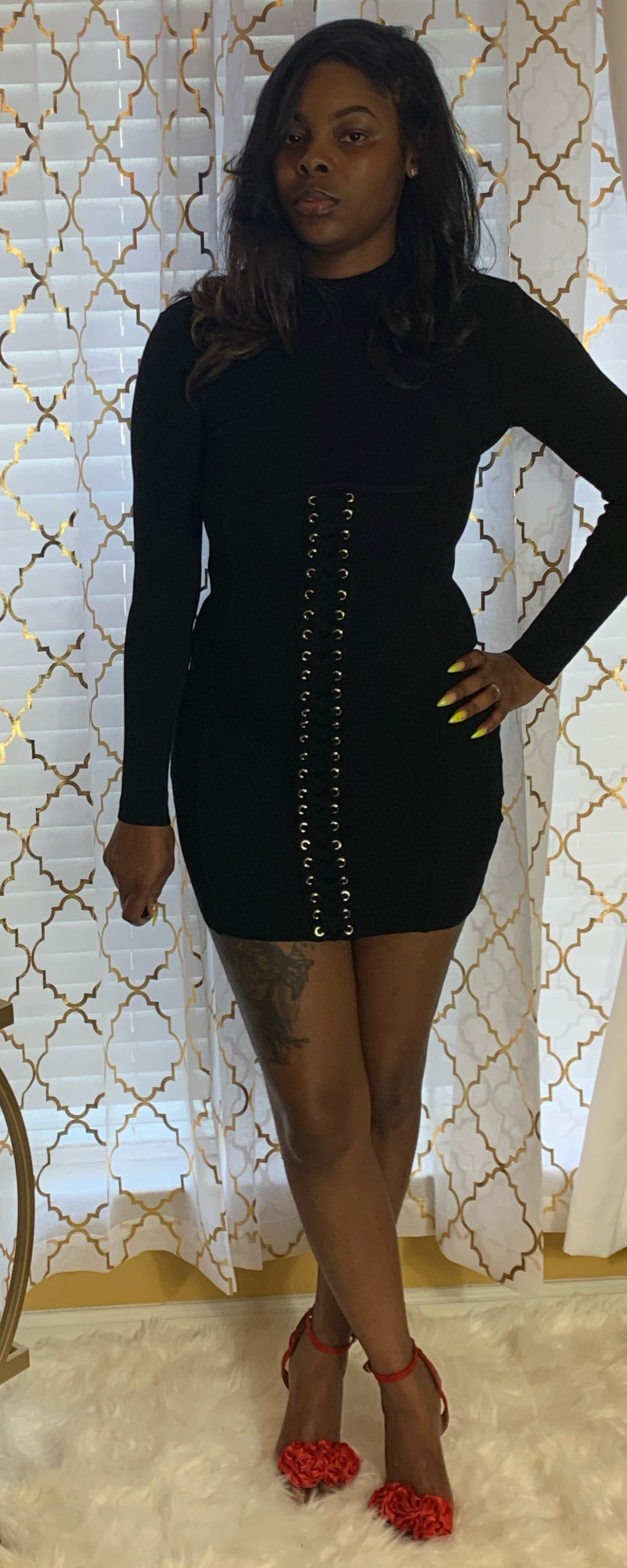 Betty Bandage Dress-Black