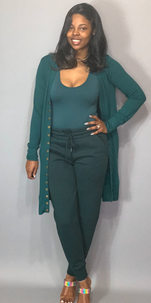 Lounge Cardigan-hunter green