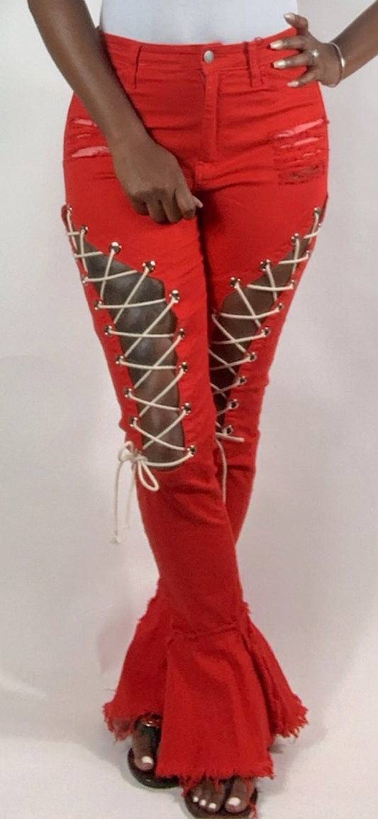 Denim Jeans-Red