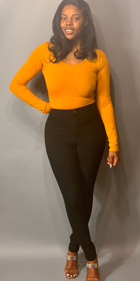 Basic Bodysuit Mustard